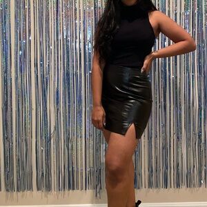Lulus Leather Skirt